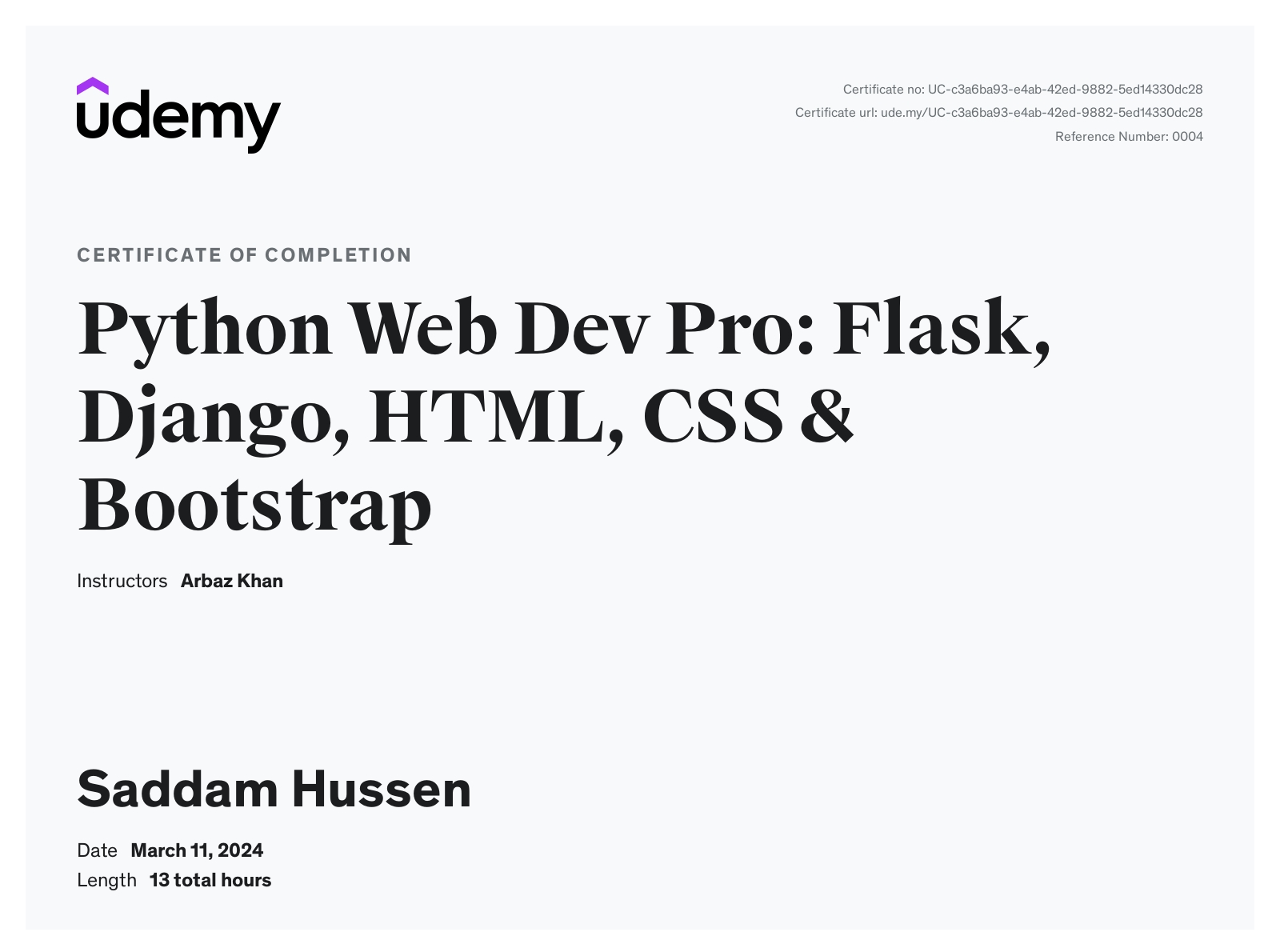 Web Development Certificate
